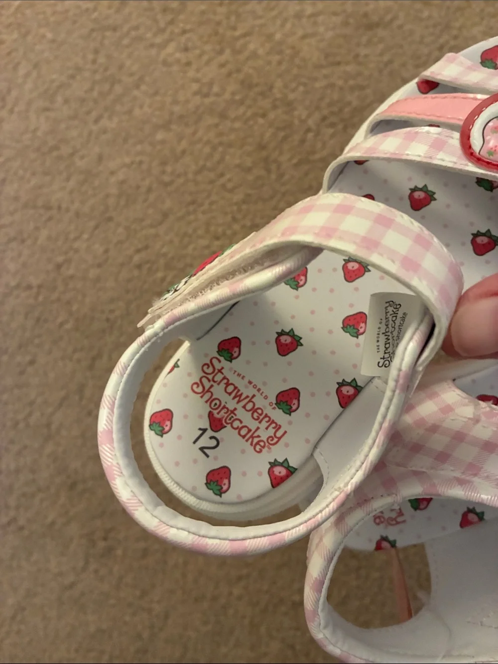 Strawberry Shortcake Velcro Sandals - Various Sizes